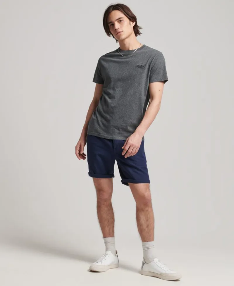 Superdry Vintage Logo Embroidered T-shirt Charcoal Marl XXXL ONLY-1