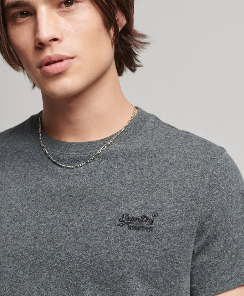 Superdry Vintage Logo Embroidered T-shirt Charcoal Marl XXXL ONLY-2