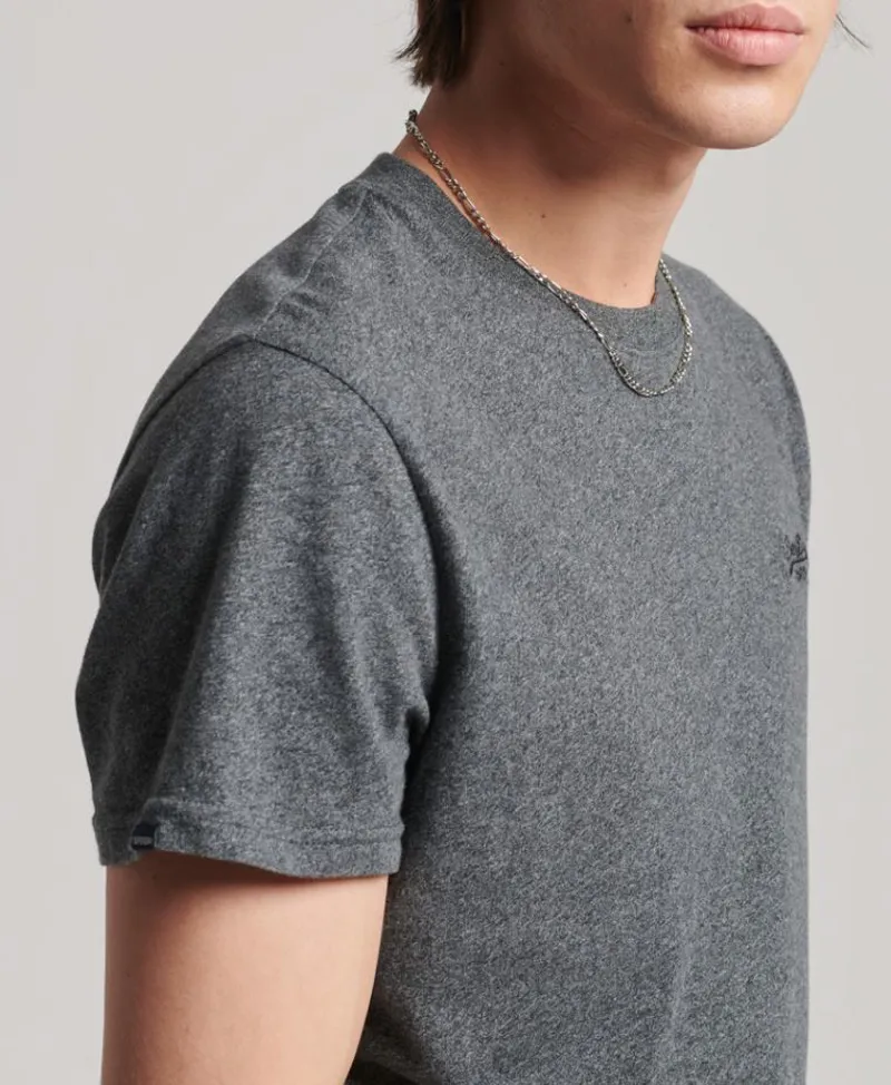 Superdry Vintage Logo Embroidered T-shirt Charcoal Marl XXXL ONLY-3