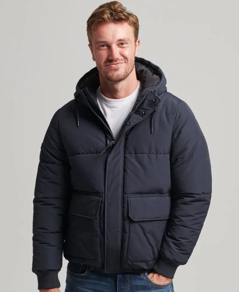Superdry Mountain Puffer Coat Eclipse Navy