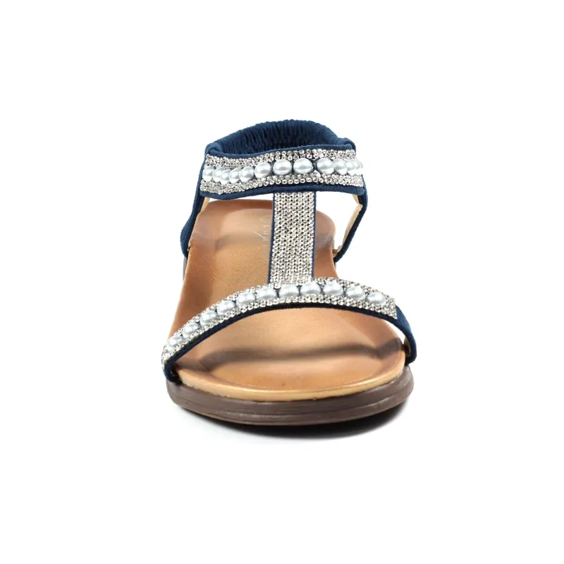 Lunar Tancy pearl sandal Navy-1