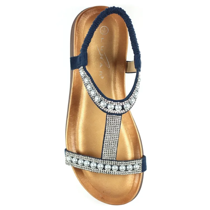 Lunar Tancy pearl sandal Navy-3