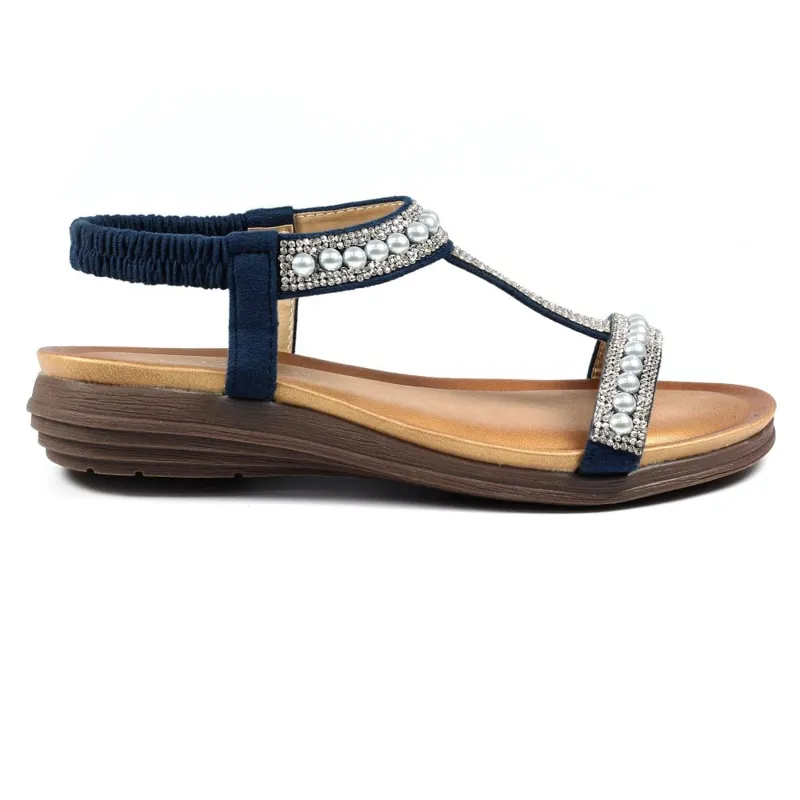 Lunar Tancy pearl sandal Navy-6