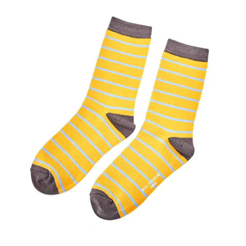Miss Sparrow stripe sock Yellow
