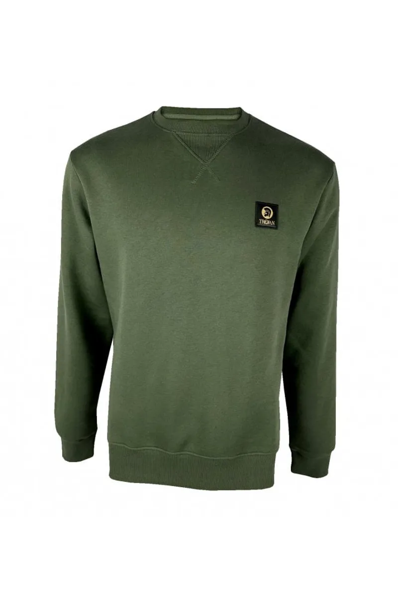 Trojan Crew Sweatshirt Army XL ONLY-2