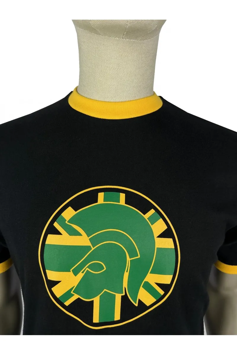 Trojan Flag Logo T Shirt Jamaica Black -1