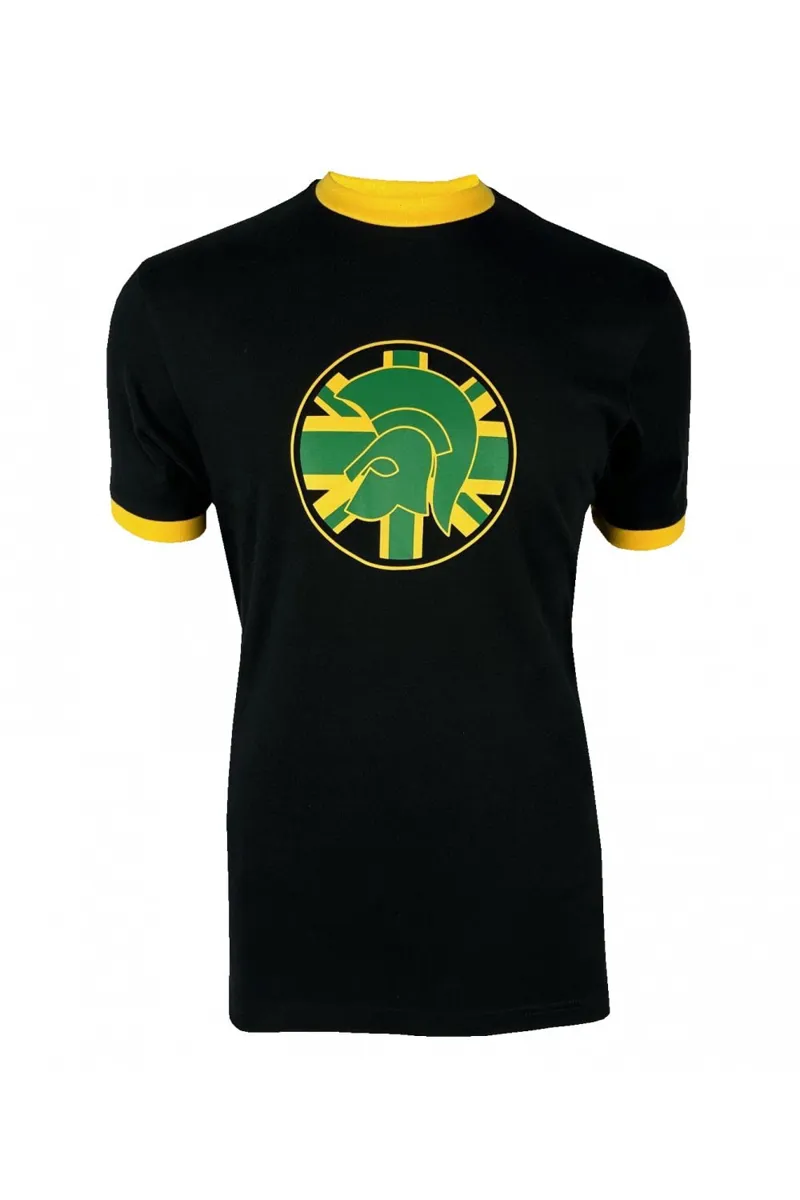 Trojan Flag Logo T Shirt Jamaica Black -2