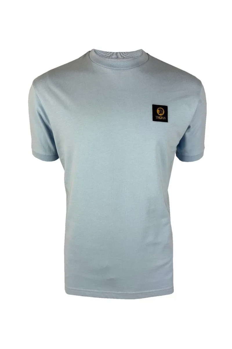 Trojan Plain Badge T Shirt Powder-2