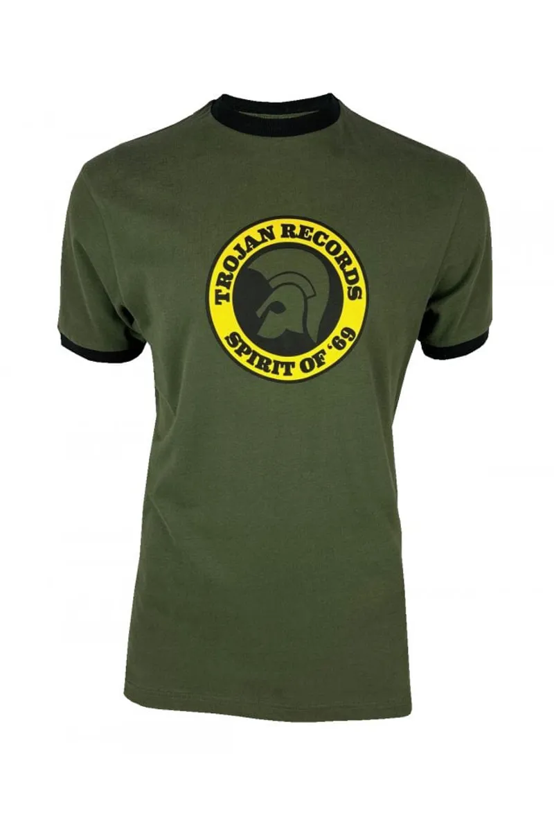 Trojan Spirit Of '69 Logo T Shirt Green -3