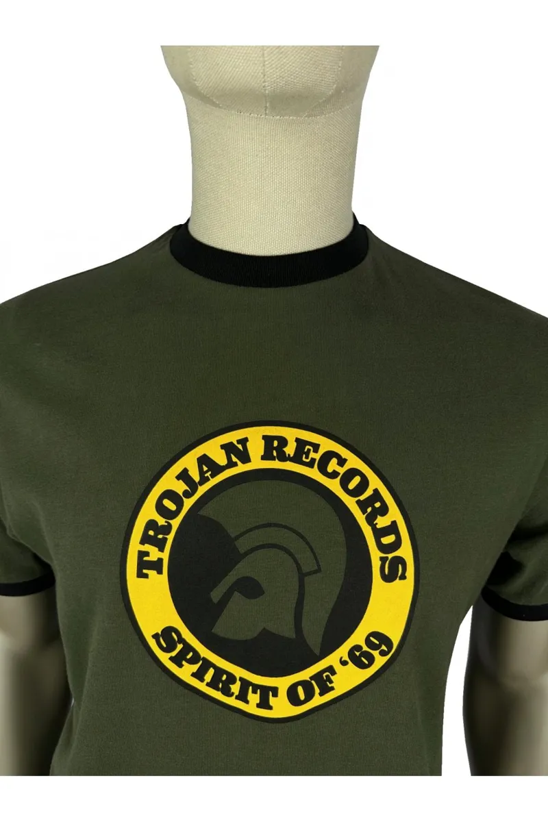 Trojan Spirit Of '69 Logo T Shirt Green -2