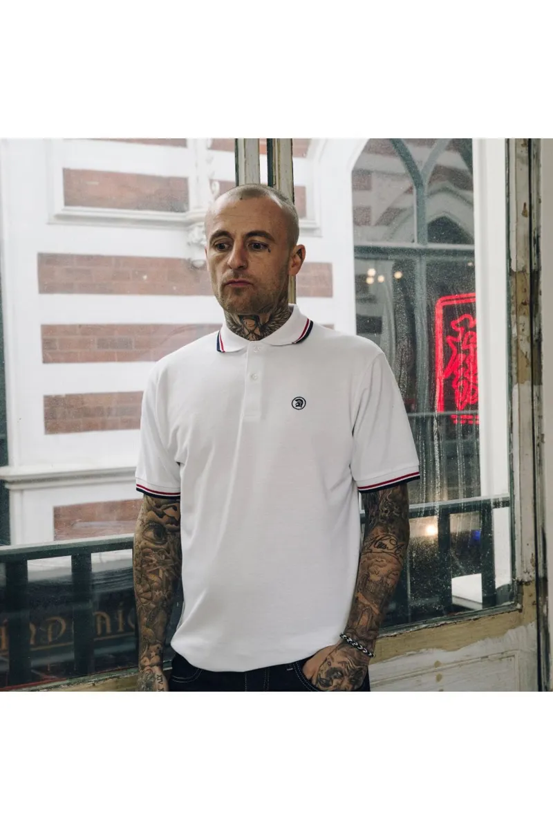 Trojan Twin Tipped Polo White/Red/Navy XXL ONLY LAST ONE-1