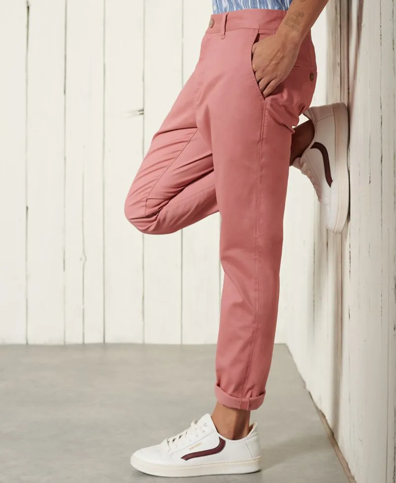 Superdry Core Slim Chinos Pink-1