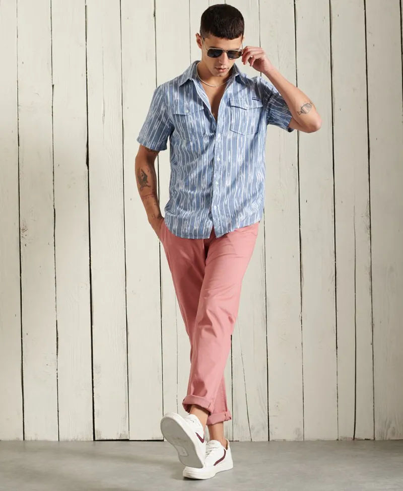 Superdry Core Slim Chinos Pink-4