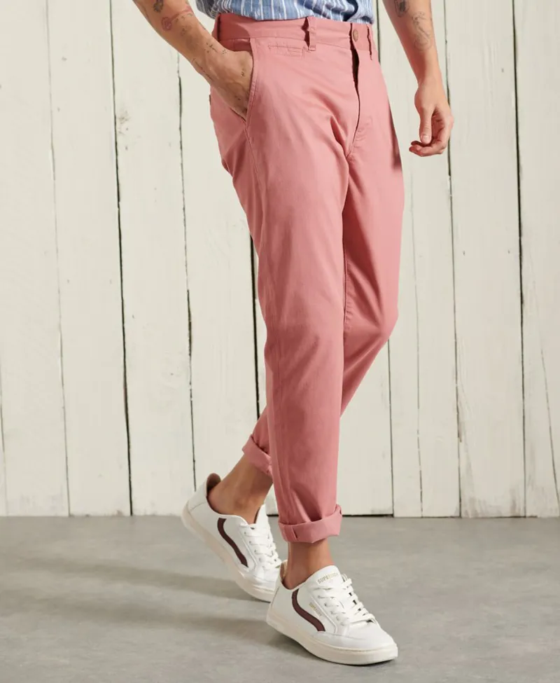 Superdry Core Slim Chinos Pink