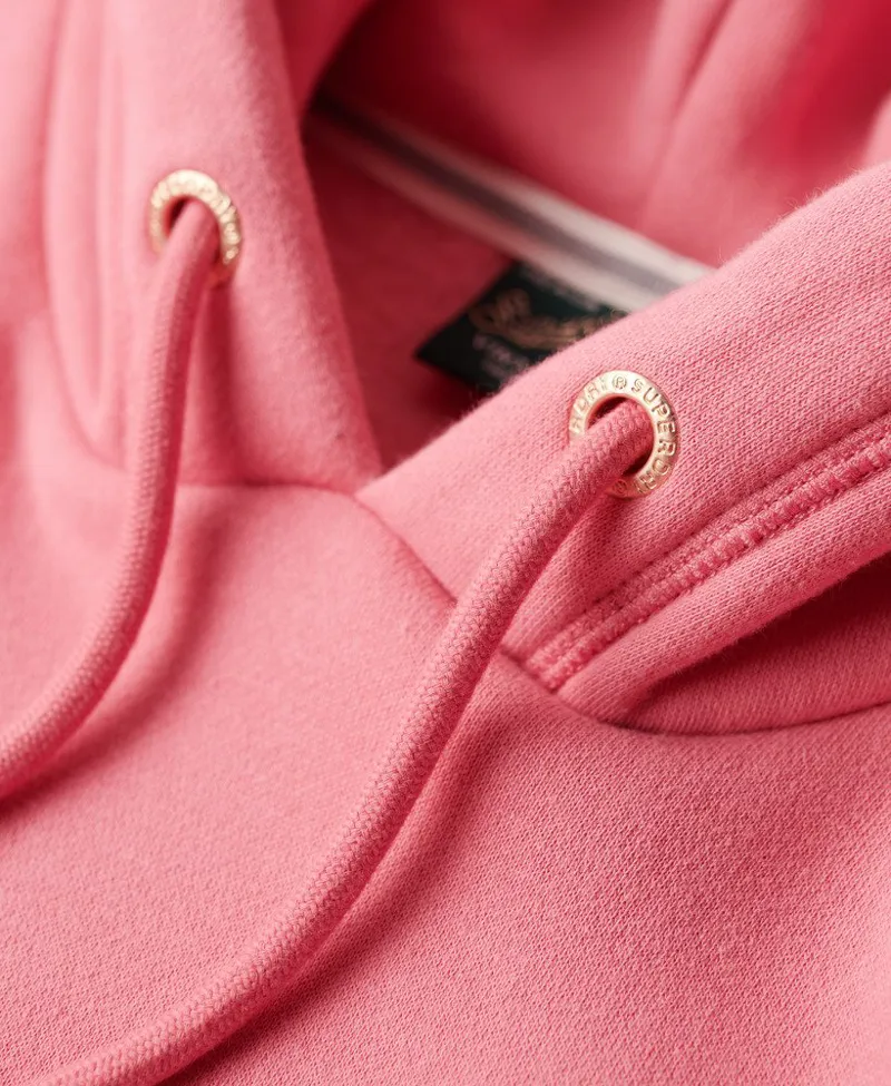 Superdry essential logo hoodie Pink-2