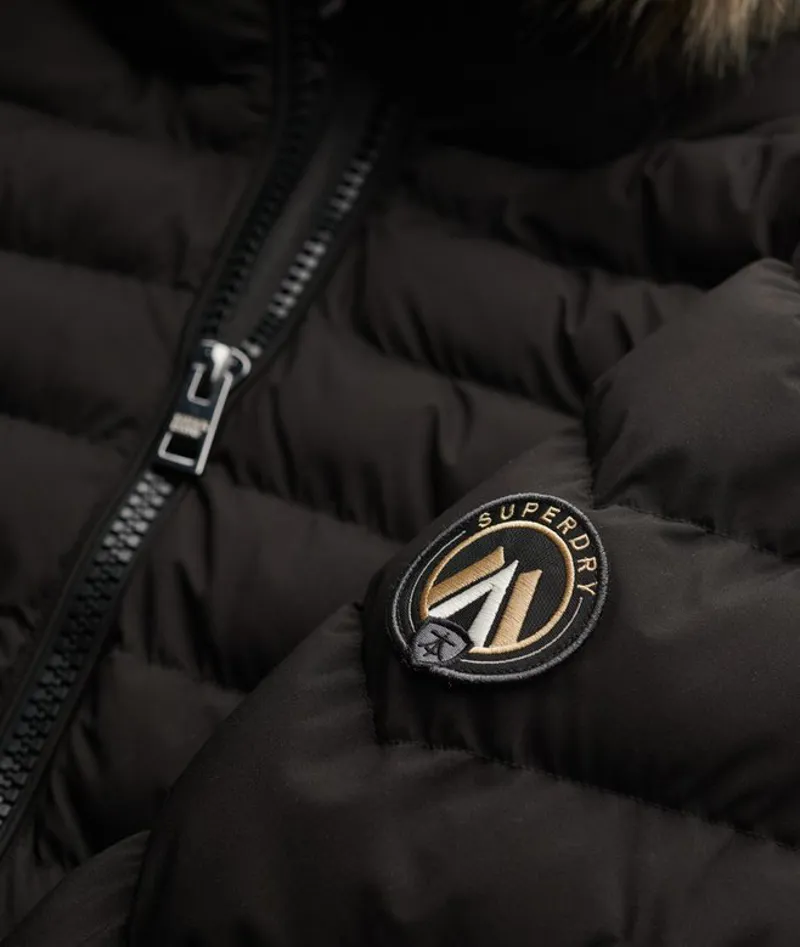Superdry Fuji Faux Fur HoodJacket Black-4