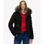 Superdry Fuji Faux Fur HoodJacket Black