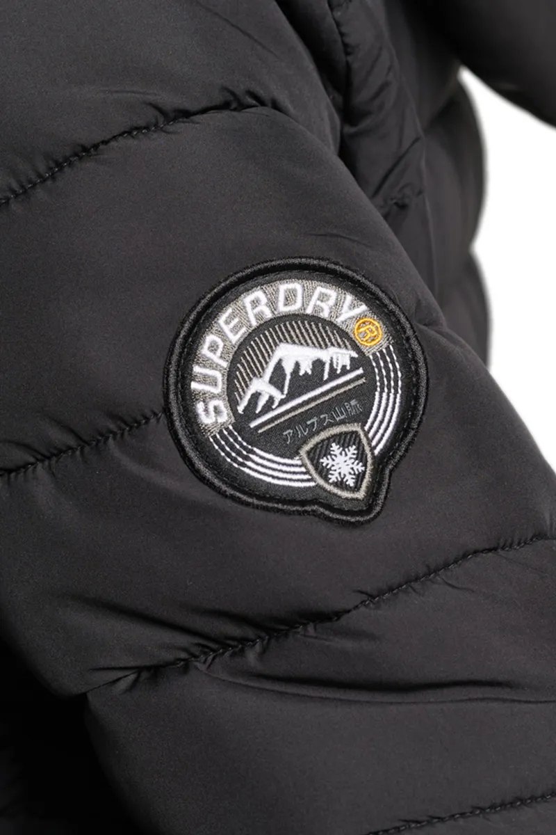 Superdry Fuji Puffer Coat Black -5