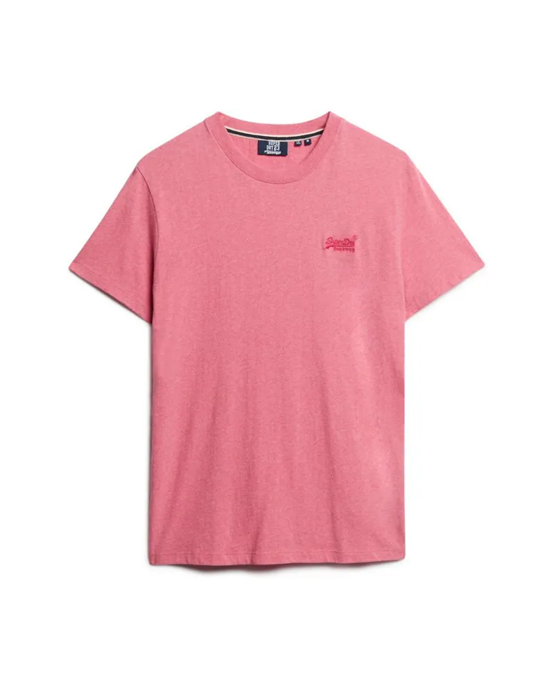 Superdry Vintage Logo Embroidered T-Shirt Pink Marl