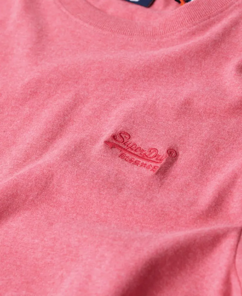 Superdry Vintage Logo Embroidered T-Shirt Pink Marl-2