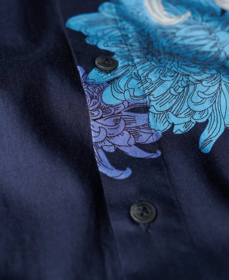 Superdry Hawaiian SS Shirt Navy-1