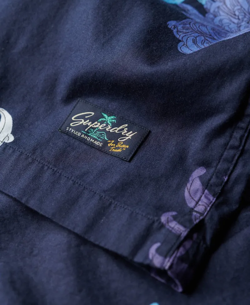 Superdry Hawaiian SS Shirt Navy-2