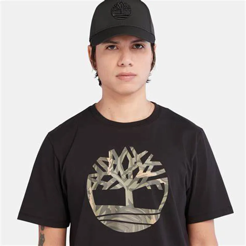 Timberland Camo Tree Logo T-Shirt Black -1